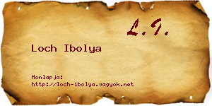 Loch Ibolya névjegykártya