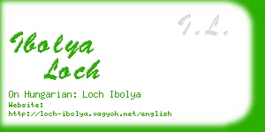 ibolya loch business card